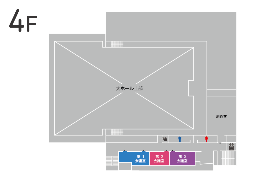 いちょうホール4階フロアマップ